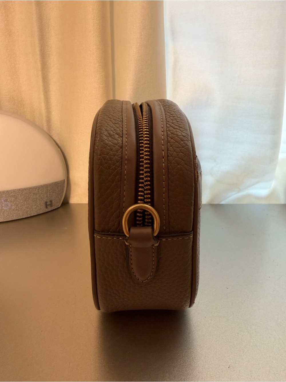 Coach Tan Pebbled Leather Crossbody Camera Bag - Picture 3 of 13